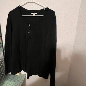 Black Cardigan 2X Croft and Barrow